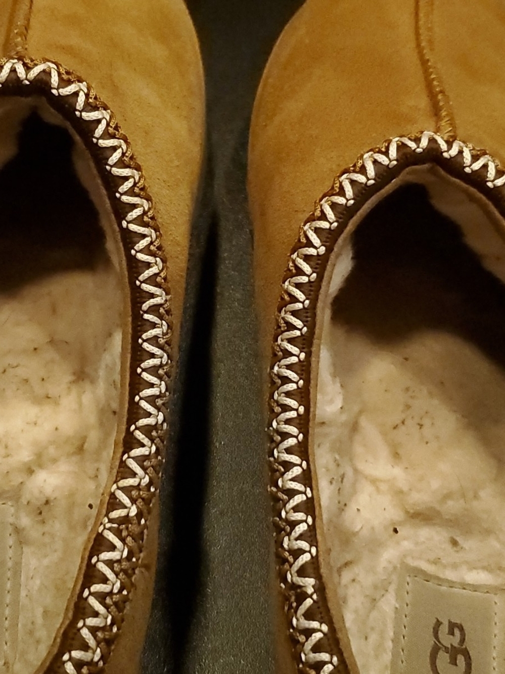 UGG Chestnut Suede Slip-On Slippers Tazman Size 9 - Picture 6 of 8